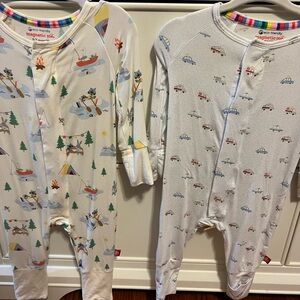 Magnetic Me Kids One Piece Footies - Adventure and Travel Print